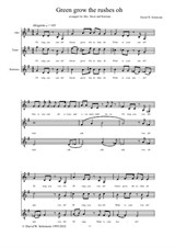 Green Grow the rushes oh - arranged for alto, tenor and baritone