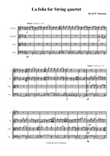 Variations on La Folia for string quartet