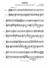 Anglaise by Handel arranged for recorder and guitar