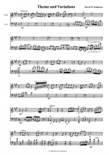 Theme and variations for violin and cello