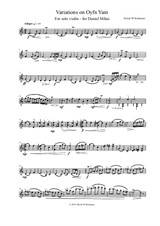 Variations on Oyfn Yam for solo violin