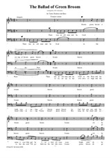The Ballad of Green Broom for Tenor Baritone and Bass voices - D major version