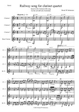 Railway Song for clarinet quartet