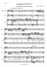 European Trio No.1 for clarinet, violin and piano