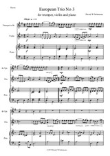 European Trio No.3 for trumpet, violin and piano