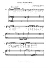 Josie's Christmas Song for unison choir or soloist and piano