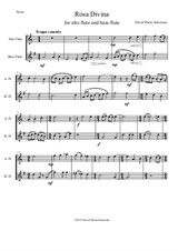 Rosa Divina for alto flute and bass flute