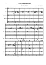 Paddywhack Variations for wind quintet