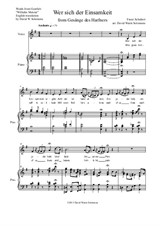 Gesänge des Harfners (Songs of the Harpist) for low voice and piano
