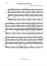 Im Märzen der Bauer for 2 flutes and piano