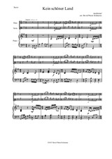 Kein schöner Land for flute, viola and piano