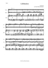 Lilliburlero for 2 flutes and piano