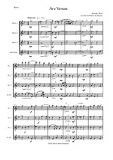 Ave Verum for 3 flutes and alto flute