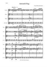 Antonelli Rag for high flute quartet (1 piccolo, 2 flutes, 1 alto flute)