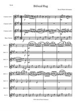 Bifocal Rag for clarinet quartet (3 B-flats and 1 Bass)