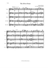 The Silver Swan for flute quintet (3 flutes, 1 alto flute, 1 bass flute)