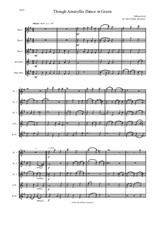 Though Amaryllis Dance in Green for flute quintet (3 flutes, Alto flute, Bass flute)