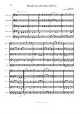 Though Amaryllis Dance in Green for clarinet quintet (4 B flat clarinets and 1 Bass clarinet)