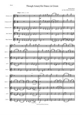 Though Amaryllis Dance in Green for clarinet quintet (E flat, 2xB flats, Alto and 1 Bass)