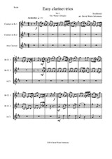 15 easy clarinet trios (2 B flats and 1 Alto)
