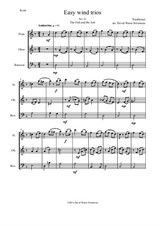 The Oak and the Ash (A North country maid) for wind trio (flute, oboe, bassoon)