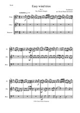 15 easy pieces for wind trio (flute, oboe, bassoon)