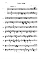 Sonata in F (No.V) for cor anglais and guitar