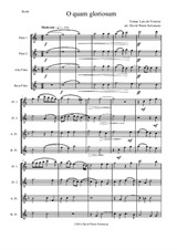 O quam gloriosum (Oh how glorious) for flute quartet