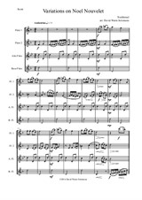 Variations on Noel Nouvelet for flute quartet