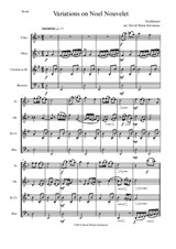 Variations on Noel Nouvelet for wind quartet