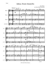 Adieu sweet Amaryllis for flute quartet (3 flutes and 1 alto flute)