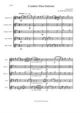 Conditor Alme Siderum (Creator of the stars of night) for clarinet quintet (E fl, 2 x B fl, Alto, Bass)
