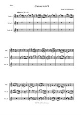 Canon in 6/8 for violin trio