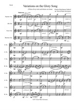 Variations on the Glory Song for saxophone quartet
