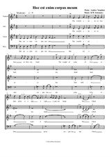 Hoc est enim corpus meum (English version) for SATB choir