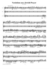 Variations on Adon Olam for piccolo, oboe and clarinet