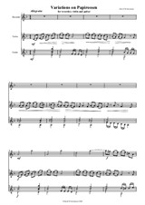 Papirossen arranged for recorder, violin and guitar