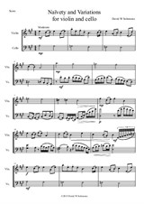Naivety and variations for violin and cello