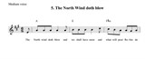 The North wind doth blow (voice and guitar chords)