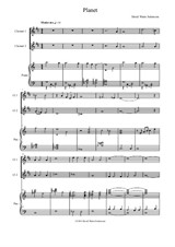 Planet for 2 clarinets and piano