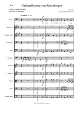 Nationalhymne von Rheinbergen (National Anthem of Rheinbergen) baritone and orchestra – Score only