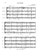 Ave Verum for 3 clarinets and bass clarinet