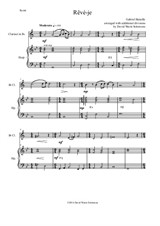 Reve-je for clarinet (Lower version) and harp