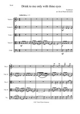 Drink to me only with thine eyes for string quintet (with 2 violas)