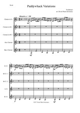 Paddywhack Variations for clarinet quintet (lower version)