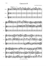 Canon in 6/8 for flute trio