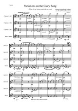 Variations on the Glory Song for clarinet quartet