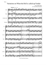 Variations on When the Roll Is Called Up Yonder for wind quartet