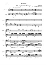 3 songs of the Auvergne for alto saxophone & guitar