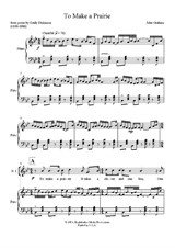 To Make a Prairie - for choir and piano